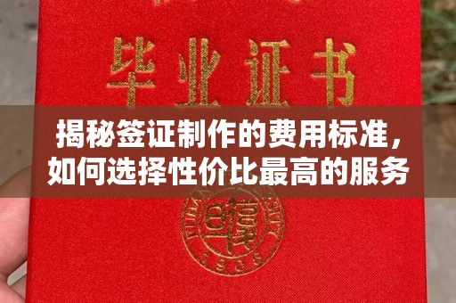和顺揭秘签证制作的费用标准，如何选择性价比最高的服务？