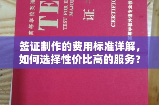 和顺签证制作的费用标准详解，如何选择性价比高的服务？